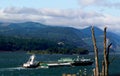 Tug Boat Pushing Heavy Barges Royalty Free Stock Photo