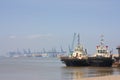 Tug boats at felixstowe harbour Royalty Free Stock Photo