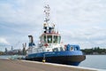 The tug Fairplay 18 of Fairplay Shipping Company in the port of Swinoujscie on the Polish Baltic coast Royalty Free Stock Photo