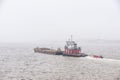 Tug Roy Boys crossing New Bedford outer harbor Royalty Free Stock Photo