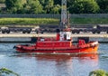 Tug vessel Slon in Gdansk in Kanal Portowy canal Royalty Free Stock Photo