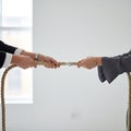 Tug of War: Business Competition and Conflict Royalty Free Stock Photo