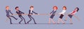 Tug of war, men vs women