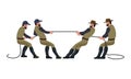 Tug of war vector