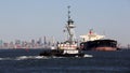 Tugboat ANDREA, moving eastward, and Crude Oil Tanker PHOENIX ADMIRAL, westward, at the entrance to Kill Van Kull strait