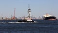 Tugboat ANDREA, moving eastward, and Crude Oil Tanker PHOENIX ADMIRAL, westward, at the entrance to Kill Van Kull strait