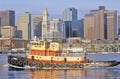 Tugboat in Boston Harbor, Boston, Massachusetts Royalty Free Stock Photo