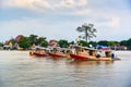 Tugboat cargo ship in Chao Phraya river. Royalty Free Stock Photo