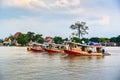 Tugboat cargo ship in Chao Phraya river. Royalty Free Stock Photo