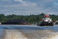 Tugboat for coal transportation in Berau Royalty Free Stock Photo