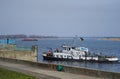 Tugboat on the Dnieper River