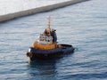 Tugboat Establishing Intercept Course Royalty Free Stock Photo