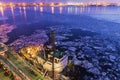 Tugboat in the Gulf in the winter night