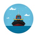 Tugboat Icon Royalty Free Stock Photo