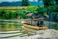 Tugboat on Kwai Noi River,Kanchanaburi,Thailand