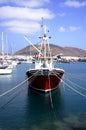 Tugboat in marina Royalty Free Stock Photo