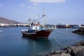 Tugboat in marina Royalty Free Stock Photo