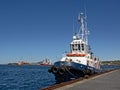 Tugboat moored in Stavanger harbor