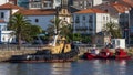 Tugboat and Pilot Ships Moored at Ferrol Fishing Port La CoruÃÂ±a Galicia