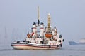 Tugboat in the port of Tianjin, China