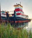 Tugboat on the river Royalty Free Stock Photo