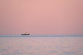 Tugboat on sunset Royalty Free Stock Photo