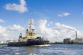 Tugboat Svitzer Muiden has finished his job. Royalty Free Stock Photo