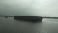 Tugboats and barges towed in the waters of Ketapang, West Kalimantan, Indonesia 6