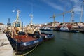 Tugboats at the Rocha Conde de Ãâbidos Terminal in Lisbon.