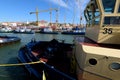 Tugboats at the Rocha Conde de Ãâbidos Terminal in Lisbon.