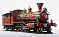 Tugger Train isolated on transparent background. Royalty Free Stock Photo