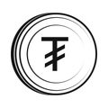 Tugrik icon, simple style