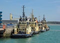 Tugs Moored at Southampton Docks