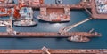 Tugs in the port near the pier Royalty Free Stock Photo