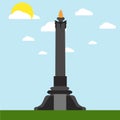 Tugu Muda Young Monument Semarang Indonesia Architectural Heritage Landmark Illustration Vector Object