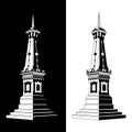 Tugu Yogyakarta illustration vector icon city vector