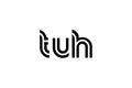 TUH Creative Unique Modern Letter Logo Design. Elegant Monogram Logo Design with Decorative Elements and Typography Royalty Free Stock Photo