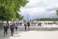 Tuileries Garden, fountain and view towards Concorde Square