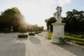 Tuileries Garden in Paris at sunset Royalty Free Stock Photo