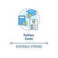 Tuition costs concept icon Royalty Free Stock Photo