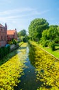 Tuja river in Nowy Dwor gdanski in Poland