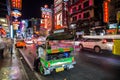 Tuk Tuk night views in Chinatown, Bangkok, Thailand Royalty Free Stock Photo