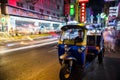 Tuk Tuk night views in Chinatown, Bangkok, Thailand Royalty Free Stock Photo