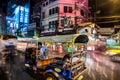 Tuk Tuk night views in Chinatown, Bangkok, Thailand Royalty Free Stock Photo