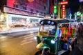 Tuk Tuk night views in Chinatown, Bangkok, Thailand Royalty Free Stock Photo