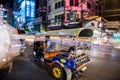 Tuk Tuk night views in Chinatown, Bangkok, Thailand Royalty Free Stock Photo