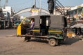 Tuk-tuk at the parking lot waiting for passengers Royalty Free Stock Photo