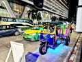 Tuk Tuk Thailand. Thai traditional taxi at night. Tuk tuk is popular among tourists. Bangkok, Thailand, May 19, 2023. Royalty Free Stock Photo