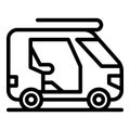 Tuk tricycle icon outline vector. Indian bike