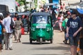 Tuk-tuk auto rickshaw. Bajay or Bajaj